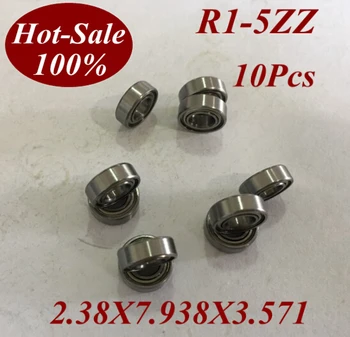 

10pcs Low noisy R1-5zz R1-5Z R1-5-ZZ 2.38X7.938X3.571 Deep groove ball bearing micro miniature small bearing motor bearing