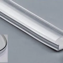 Дизайн! Сгибаемый гибкий алюминиевый светодиодный профиль с молочной или прозрачной крышкой и концевыми крышками и зажимами