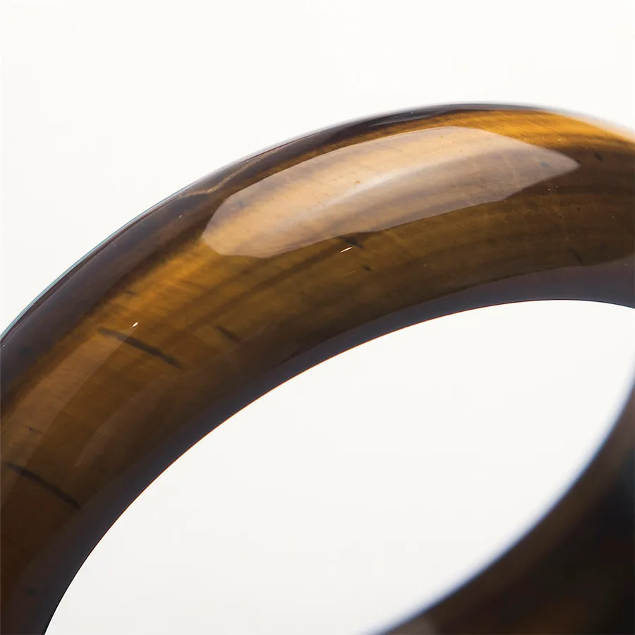 Genuine Yellow Natural Tiger Eye Gemstone Crystal Bangle Bracelets Inner Diameter 56mm Genuine Yellow Natural Tiger Eye Gemstone Crystal Bangle Bracelets Inner Diameter 56mm