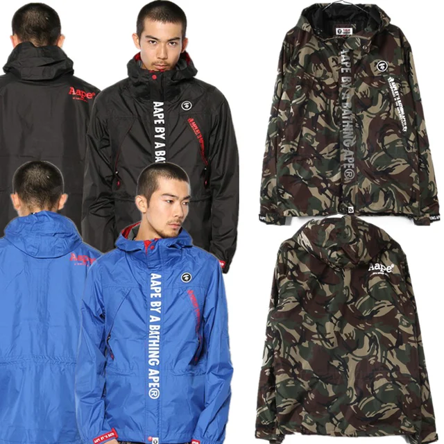 blue bape windbreaker