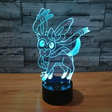 Super Quality 3D LED Lamp Game Sylveon Figure Toys Xian Yibei Nightlight Acrylic Sleeping Light for Kids Best Bedroom