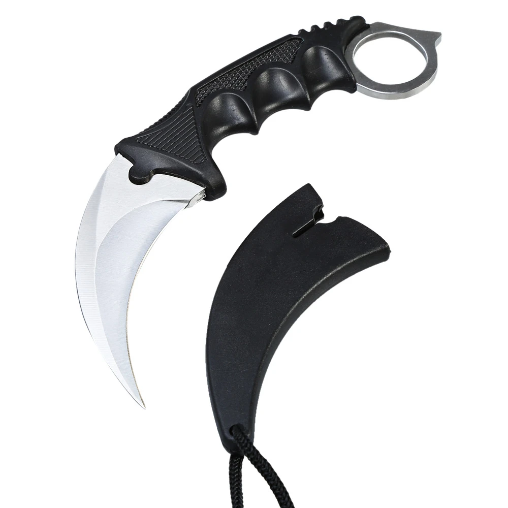 Cuchillo Karambit CS GO Counter Strike cuchillos supervivencia caza táctica hoja fija cuchillo Camping herramienta Herramientas Kerambit cuchillos