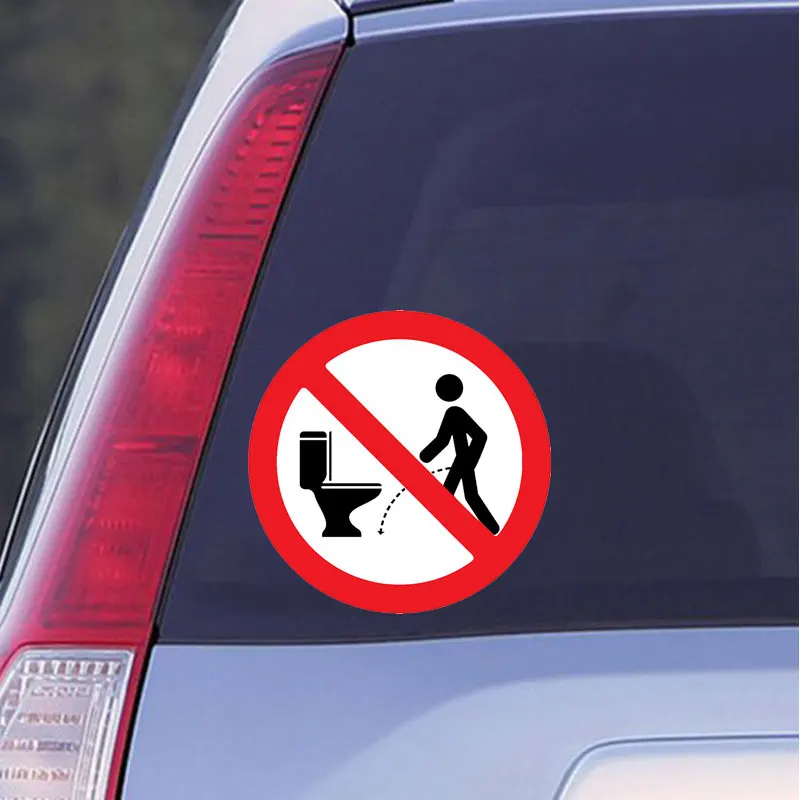 

Be Careful Car Sticker for Toilet PVC Personalized Warning Sign Funny Automotive Window Creative Accessories Tuning Ornament