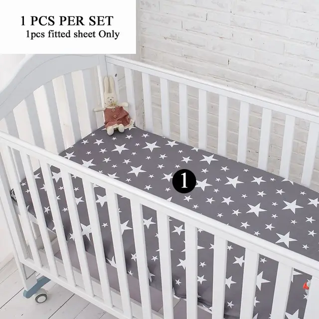 Muslinlife Grey Star Bedding Set,Multi functional Baby Safe Sleeping