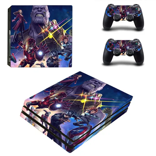 Мстители Капитан Америка Халк PS4 про кожу виниловая наклейка, стикер для Playstation 4 консоли и 2 контроллеры PS4 про кожу Стикеры - Цвет: KYSP4P-0628