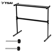 TSAI Electric Piano rack Adjustable Height Disassembled H Shape Black Music Keyboard Electronic Piano Dual Tube Adjustable Stand