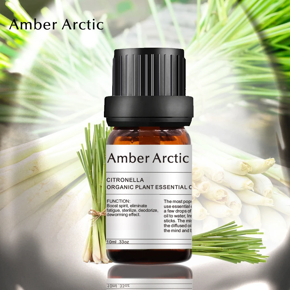 

Pure Plant Fragrance Oil 100% Natural Citronella Essential Oil 10ml Antimicrobial Insecticidal Skin Care Remove Acne Massage Oil
