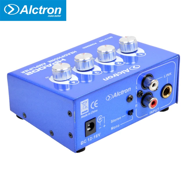 Alctron HPA002 Mini Portable Headphone Amplifier 3.5mm Stereo and RCA Jack steel Big Power High Quality Sound