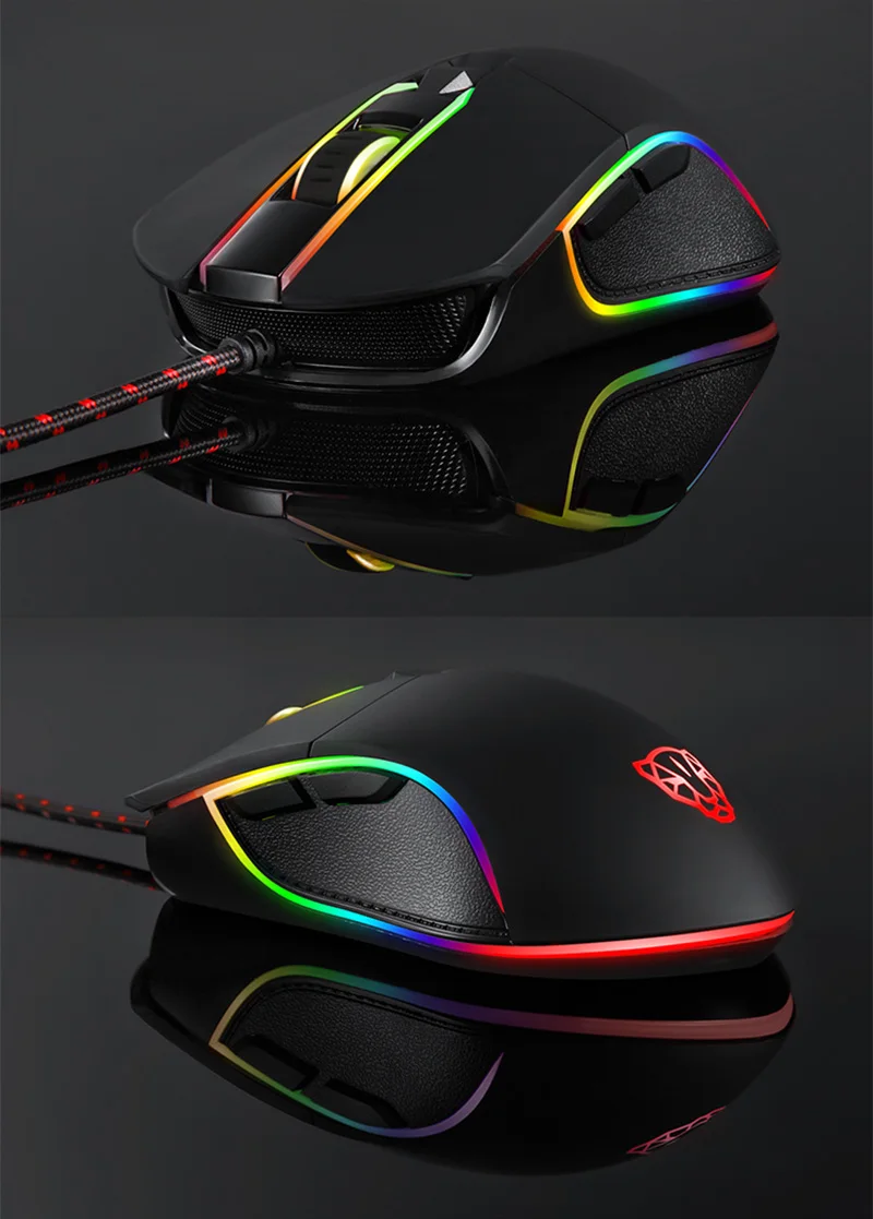 Motospeed V30 мышь геймерская RGB программирующая игровая мышь оптическая мышь с подсветкой дышащий светодиодный USB микрофон для компьютерных игр