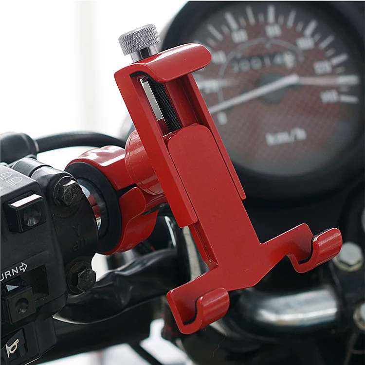 

Universal Heavy Duty Aluminum Alloy Motorcycle Handlebar Mounting Phone Mount Holder Stand for 3.5-6.5 inch Mobile Phones