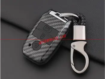 

QDAEROHIVE Car Styling carbon fiber Key Rings Protection Cover Sticker Shell Cover Case for KIA KXCROSS K4 K5 KX3 KX5 K3