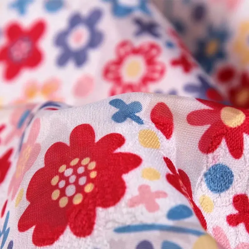 2019 New tatting digital print women's fabrics fashion skirt fabrics