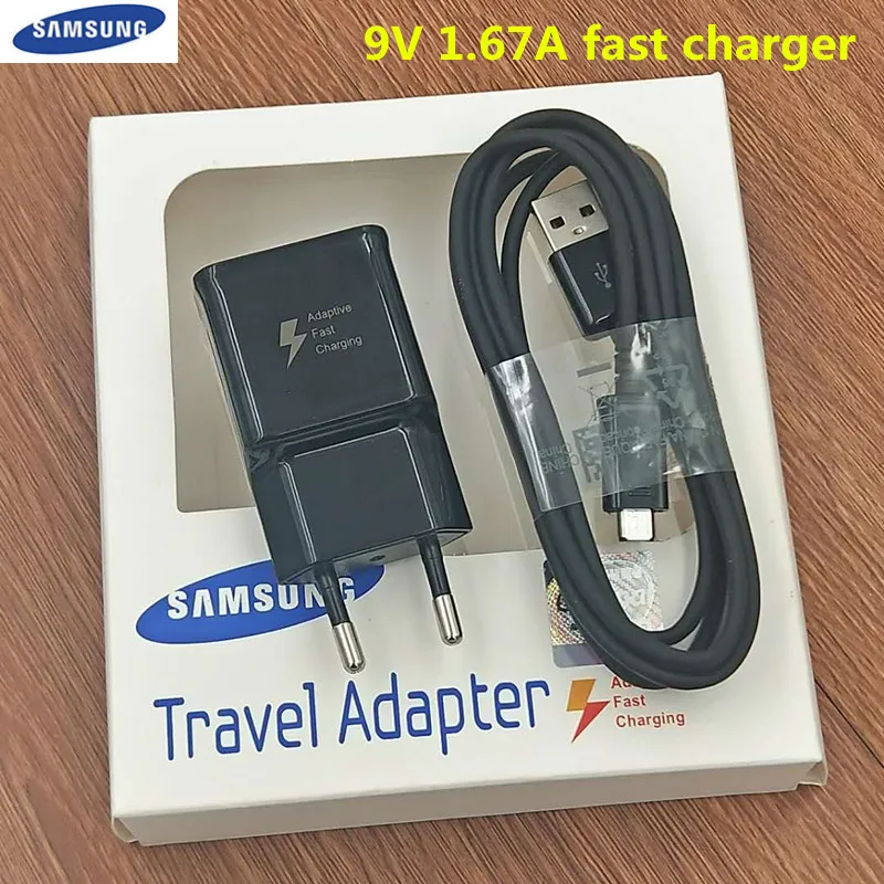 

Samsung Galaxy A50 A30 A70 A60 M20 S10 S8 S9 S6 S7 plus edge C3 C5 C7 C9 PRO fast charger adapter 9V 1.67A quick plug and cable