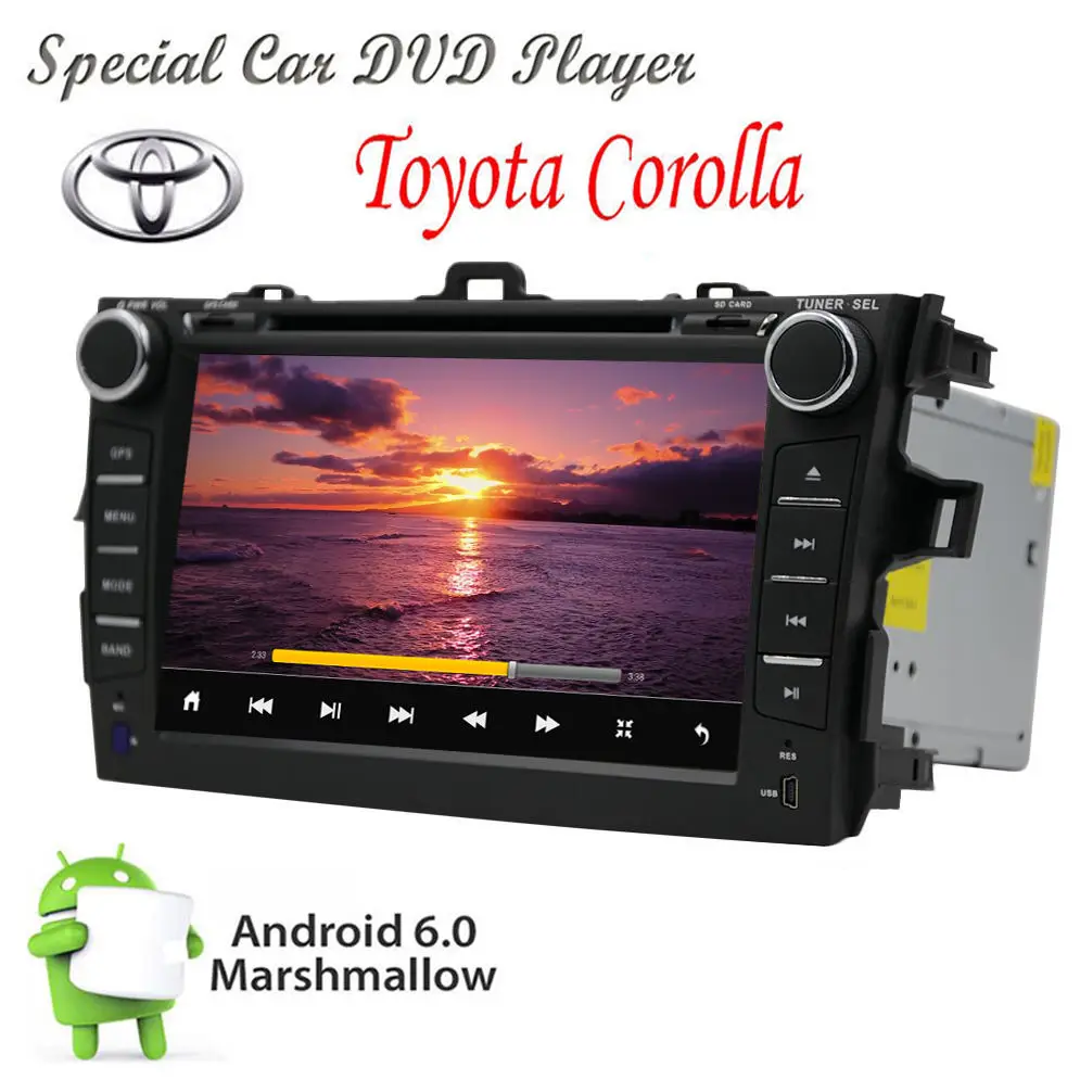 Cheap In Dash Car DVD GPS Navigation Wifi Radio Android 6.0 For Toyota Corolla 07-13 1