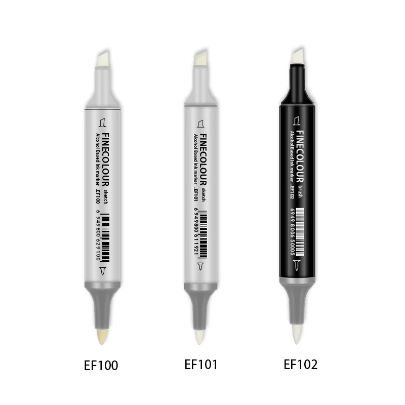 Чернила на спиртовой основе Finecolour EF100/EF101/EF102 8 шт./кор. маркерная ручка сменная