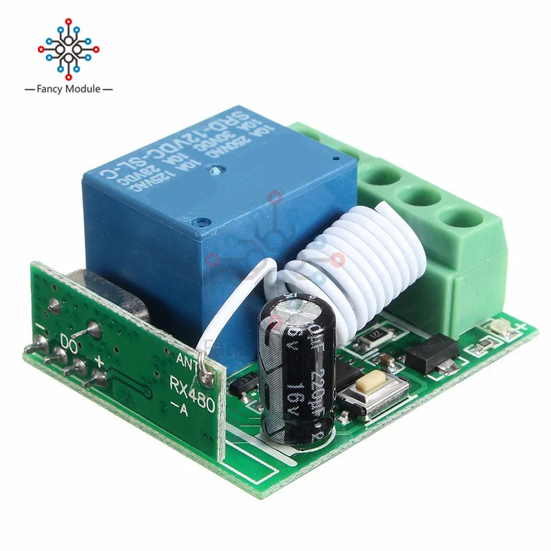 DC 12V 1 Ch 433MHz Wireless Relay Module RF Remote Control Switch