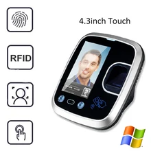 HF 4,3 дюймов сенсорный экран система контроля доступа для лица отпечаток пальца пароль PIN код RFID карта дверной замок сканер отпечатков пальцев USB