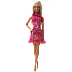 NK 2019 Новые платье куклы красивые ручной работы вечерние ClothesTop модное платье для Барби благородный куклы лучший детский Girls'Gift 029A