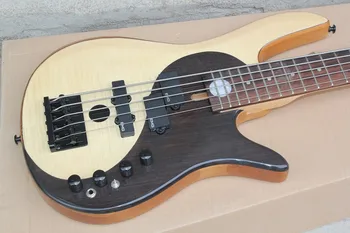 

one-piece set neck through alder body taiji standard 5 Strings electric bass guitar with 9V Active Pickups