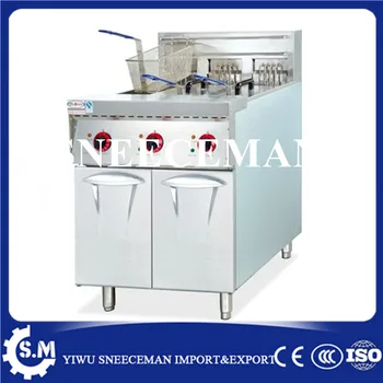 Best 52L Electric Vertical Single Cylinder Double Screen Electric Fryer Maker Commercial Stainless Steel Deep Fryer Machine