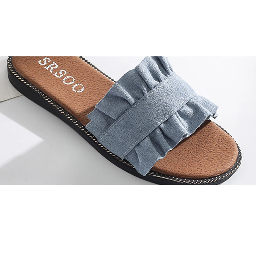 Женские шлепанцы летние универсальные с цветами на плоской подошве 2019|slipper shoes|slide