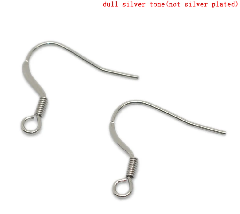 

DoreenBeads Stainless Steel Earring Components Earring Findings Twist Silver Tone 19mm( 6/8") x 18mm( 6/8"), 4 PCs