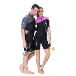 Комплекты для пар сиамские солнцезащитные костюмы для дайвинга быстросохнущие купальники с короткими рукавами плавки неопреновые брюки