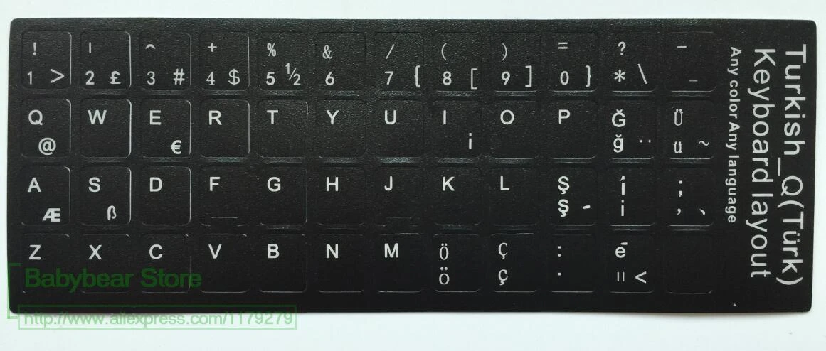Turki Film Berbahasa Keyboard Sticker 2 Pcs/lot Turkish Keyboard S 11 12 13 14 15 17 Inch Keyboard Stiker Laptop desktop untuk