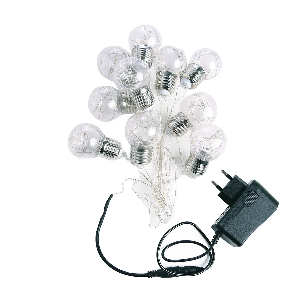 100 Led Copper Wire String Lights EU/US Plug Light Bulb String Christmas/Wedding Home Decor Lamp