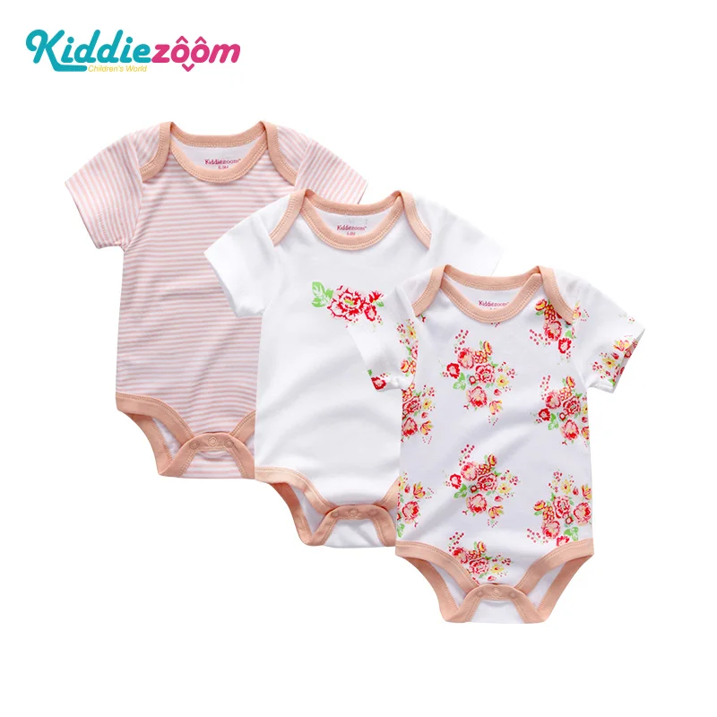 Одежда для маленьких девочек с единорогом боди для новорожденных, одежда для маленьких мальчиков комплекты одежды для девочек из 3 предметов хлопковая одежда для малышей - Цвет: Baby Girl Clothes100