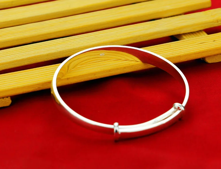 Bohemian Vintage Retro Silver Bracelets for Women - Classic Carved Leaf Plum Design with Zircon, Crafted in Solid 925 Sterling Silver image 5
