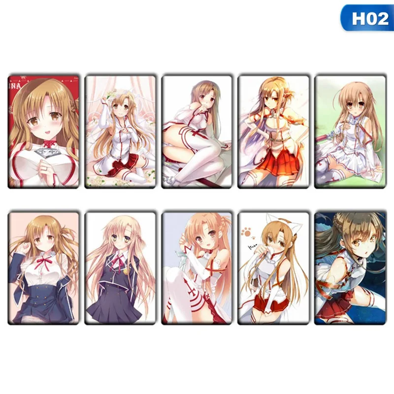 10Pcs/Set Anime Novel Sword Art Online Kirigaya Kazuto Postcard Sticker Artbook Brochure Gift Cosplay Props Book Set New