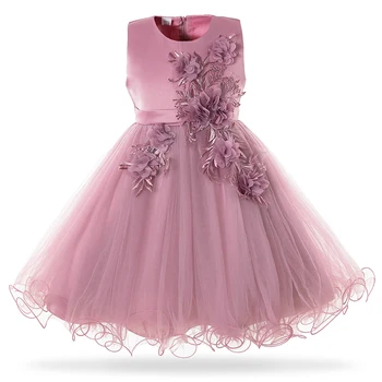 

Mottelee Pink White Flower Girl Wedding Dress Kids Formal Party Ball Gown Frock For 3-10 Year Children Birthday Princess Dresses
