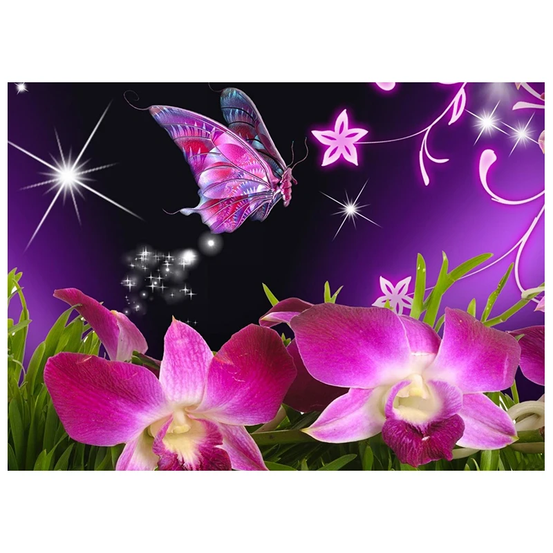 

5d diy diamond painting full square/round-butterfly flowers-diamond embroidery mosaic sale Kid room decoration