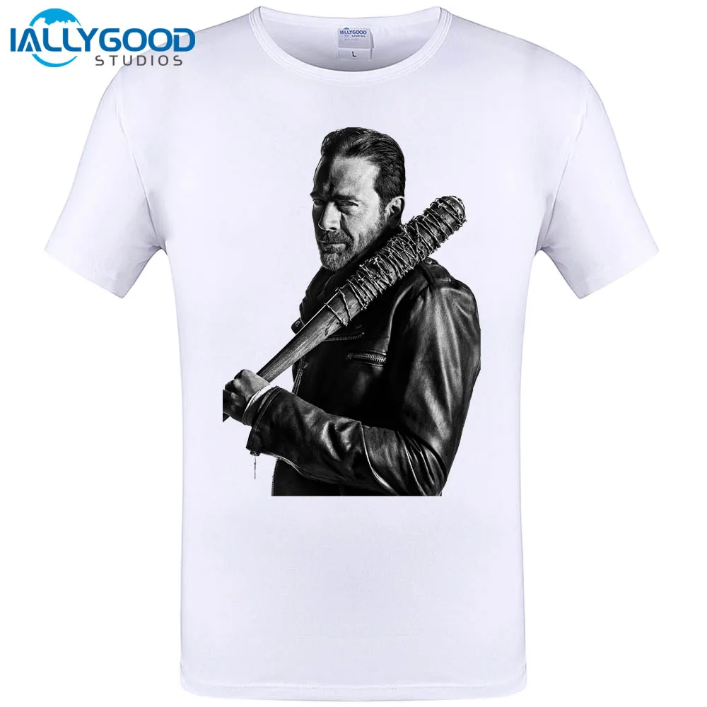 IALLYGOOD STUDIOS 2017 New Arrival Men's Fashion Walking Dead T-shirt Negan Lucille Men Tee Funny T Shirt Plus Size S-5XL | Мужская