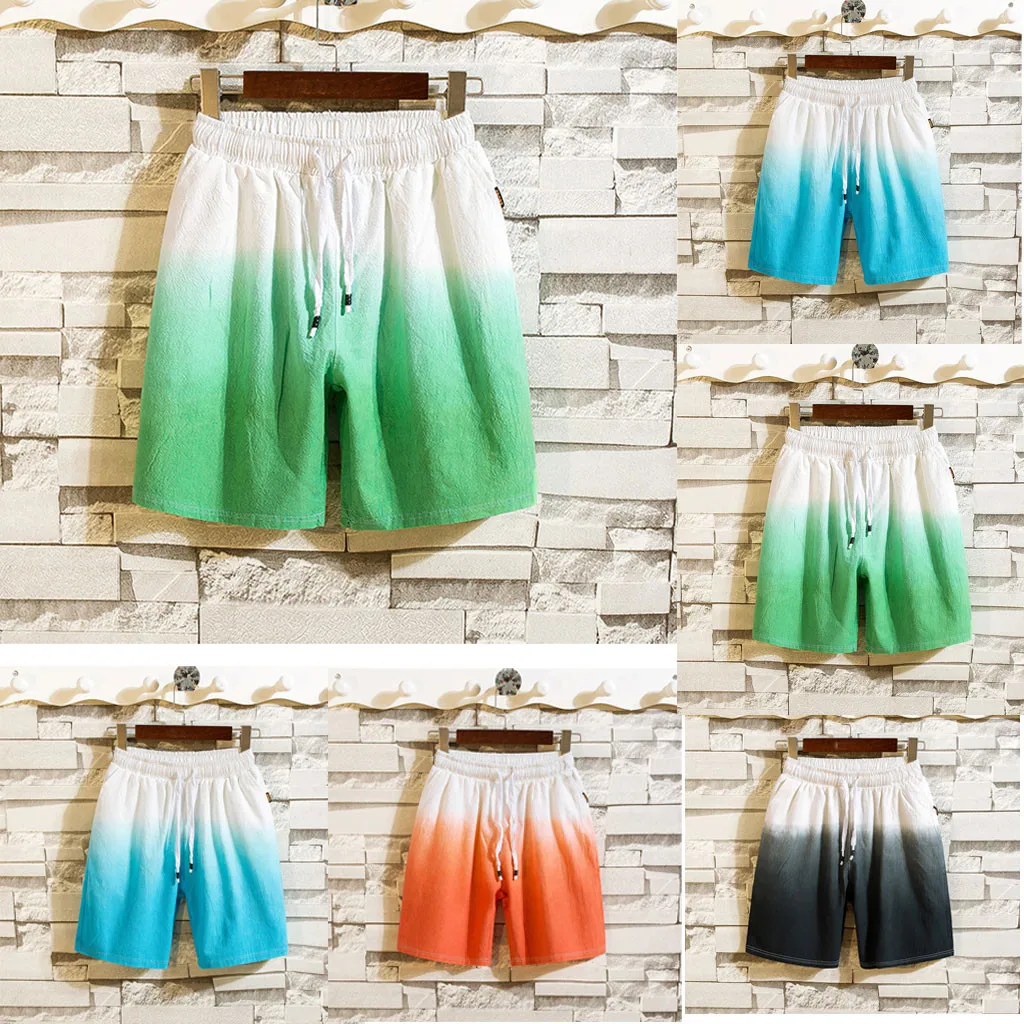 

Laamei Hot Fashion Men Shorts Vintage Gradient Cargo Shorts Men Drawstring Casual Short Streetwear Summer Beach Short Hombre