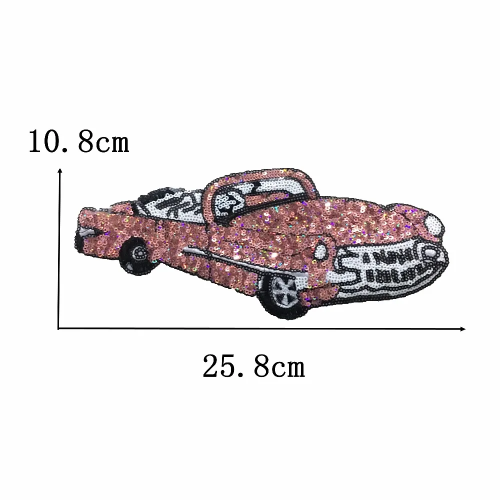 Новая розовая расшитая блестками заплатка для одежды, футболка, украшение «сделай сам», железная нашивка, 26x11 см, нашивки для автомобиля с блестками