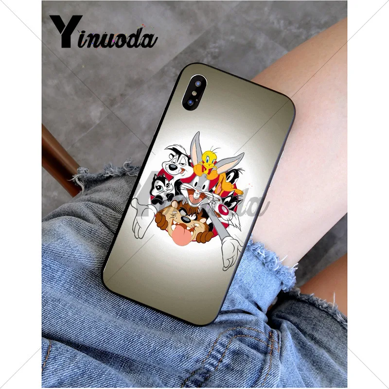 Мягкий чехол Yinuoda Looney tunies для мобильного телефона из ТПУ iPhone 5 5Sx 6 7plus 8 8Plus X XS MAX XR 11