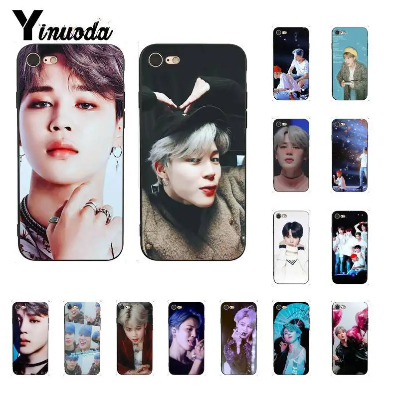 Yinuoda Kpop BTS Bangtan Boys JIMIN Black TPU Soft Phone Case Cover for iPhone 8 7 6 6S 6Plus X XS MAX 5 5S SE XR Fundas Capa Yinuoda Kpop BTS Bangtan Boys JIMIN Black TPU Soft Phone Case Cover for iPhone 8 7 6 6S 6Plus X XS MAX 5 5S SE XR Fundas Capa