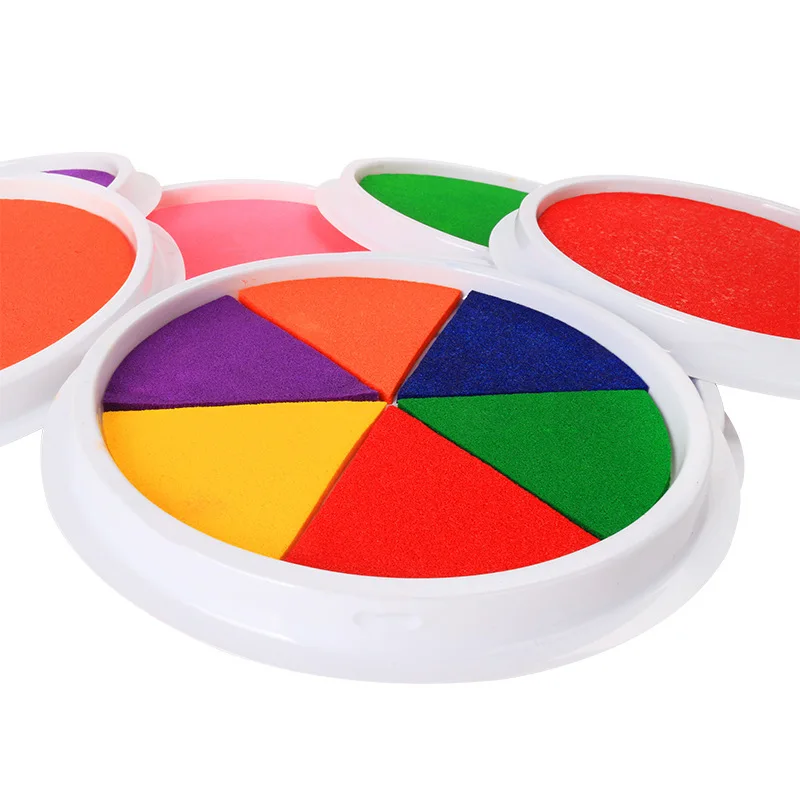 

4/6 Colors Ink Pad Stamp DIY Finger Painting Craft Cardmaking For Kids Montessori Drawing toys 0-12 Months Kids Toy Kids Craft