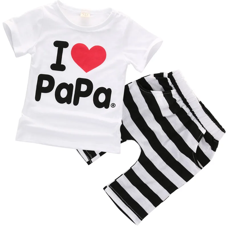 

2016 Baby Boy Girls Newborn Clothes Casual Pajamas Set T-shirt Pants 2PC Outfits