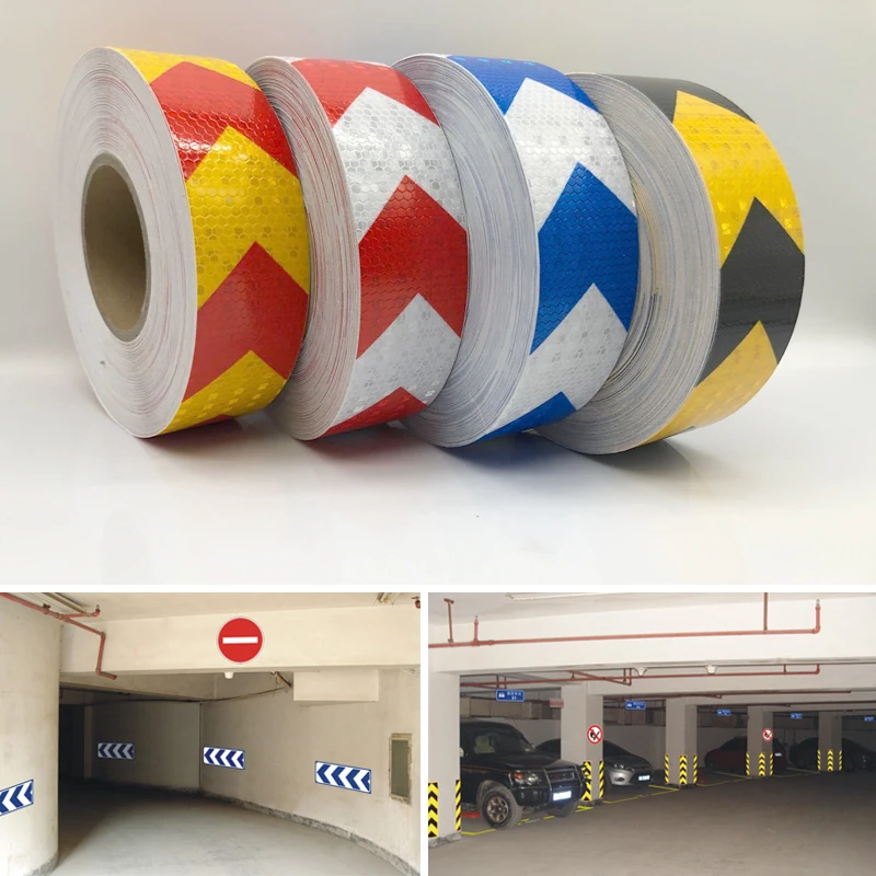 50mmx25m Reflective tape stickers car-styling Self Adhesive Warning Tape