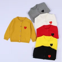 Rlyaeiz малышей обувь для мальчиков девочек свитер куртка Верхняя одежда Детская Осень Зима Knittted пуговицы для кардигана теплое пальт