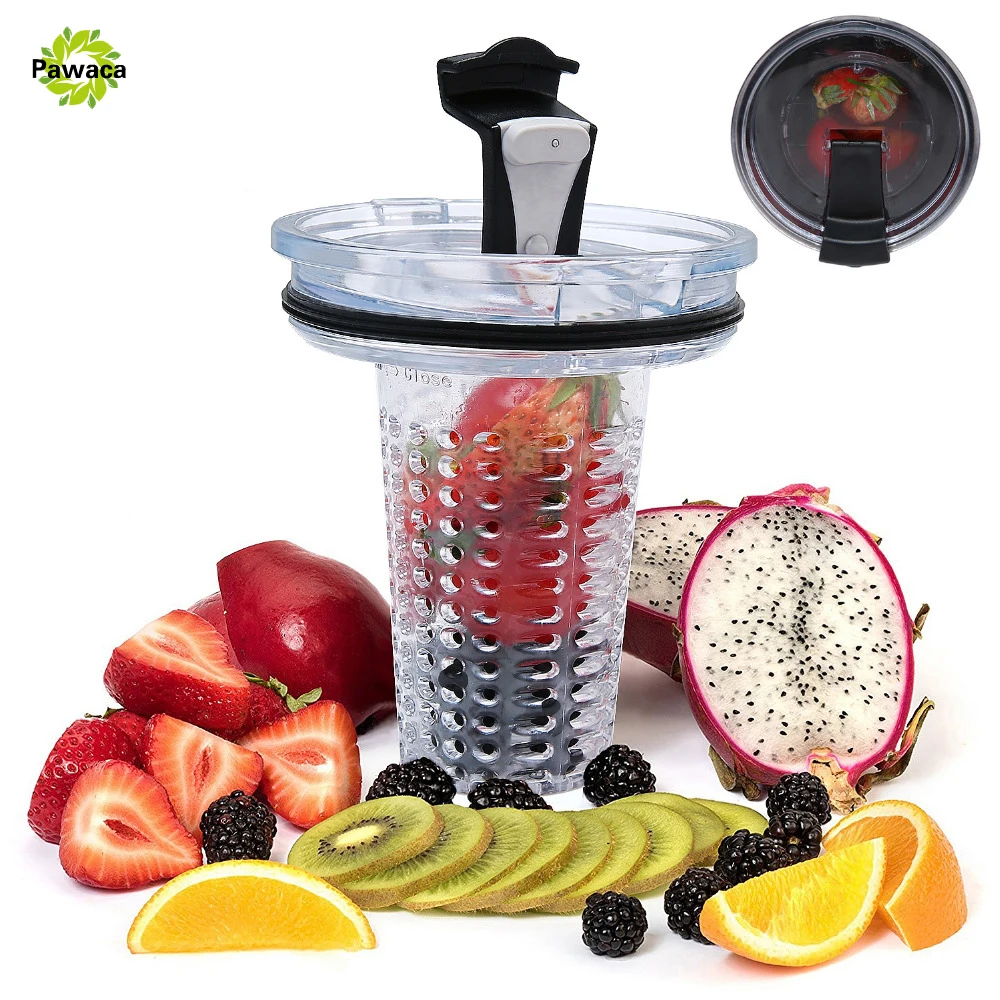 

Pawaca 30 Oz Spill Proof and Splash Resistant Cup Lid with Fruit Infuser for Yeti Tumbler RTIC Ozark Trail 2Pack FDA approval