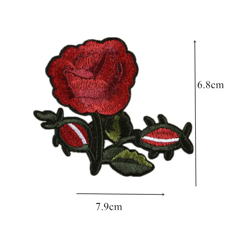 11 шт. смешанные цветы розы вышитые патчи термоклейкий значок для заклепки для джинсов шляпа аппликации DIY стикер украшения