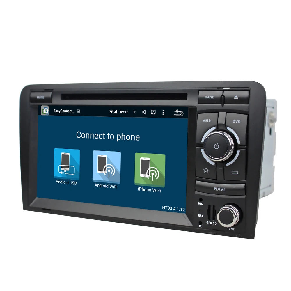 Excellent 1024*600 HD 7" Android 8.1 Car Radio GPS Multimedia Head Unit for Audi A3 S3 2003-2011 With 2GB RAM Bluetooth WIFI Mirror-link 1