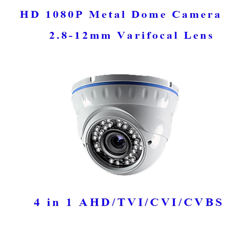 

AHD Camera Dome 1080P infrared Waterproof support 2.8-12mm lens 4 in 1 motion detection night Vision for Security Camera System