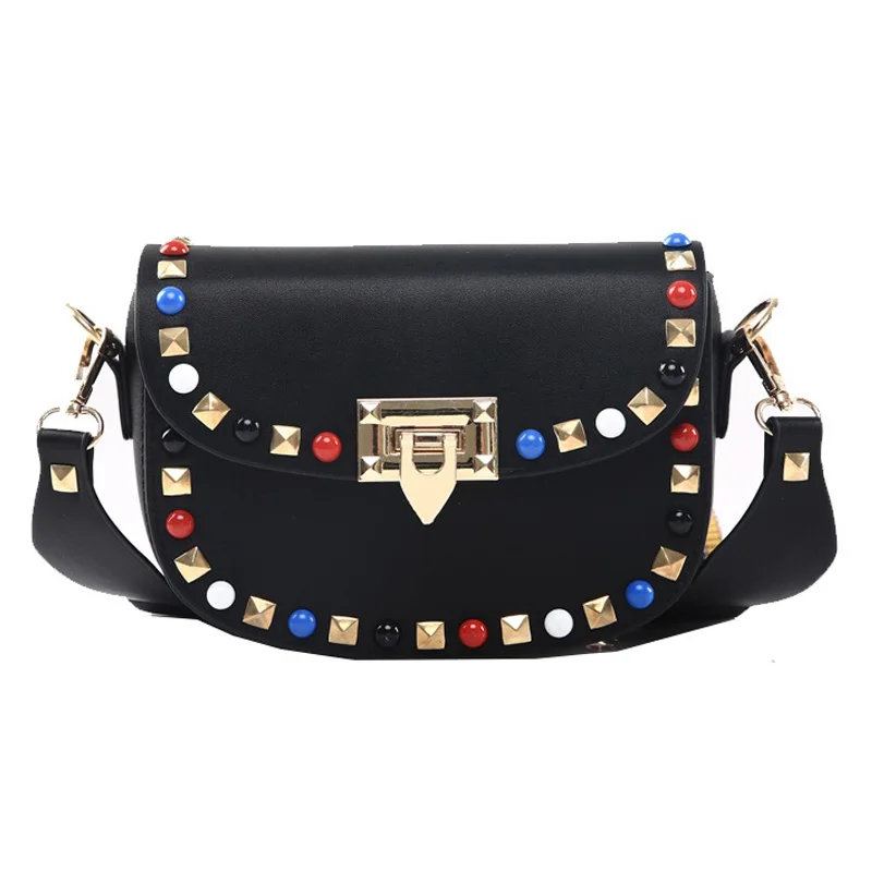 Spring Autumn New Fashion Rivet Mini PU Leather Crossbody font b Bags b font For font