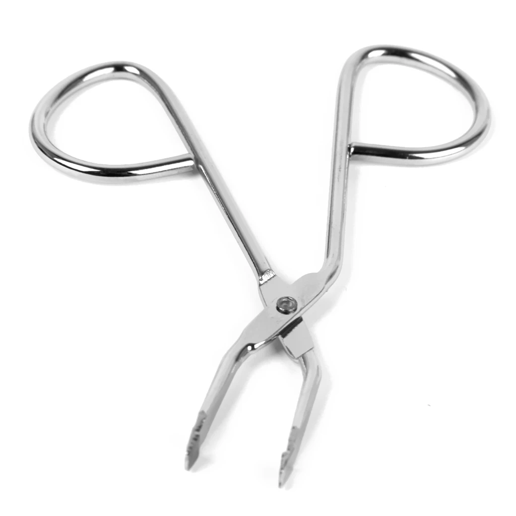 Slant Tip Scissors Shaped Tweezers with Handle, 2 Pack, Stainless Steel Material, Professional for Shaping Eyebrow