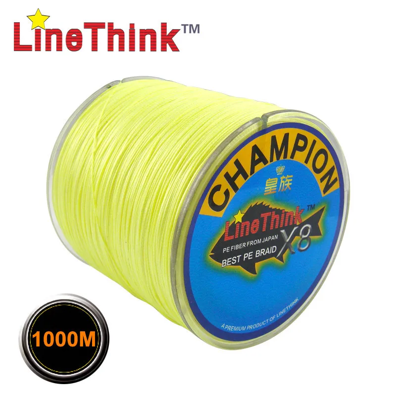 

1000M GHAMPION LineThink Brand 8Strands/8Weave Best Quality Multifilament PE Braided Fishing Line Fishing Braid Free Shipping